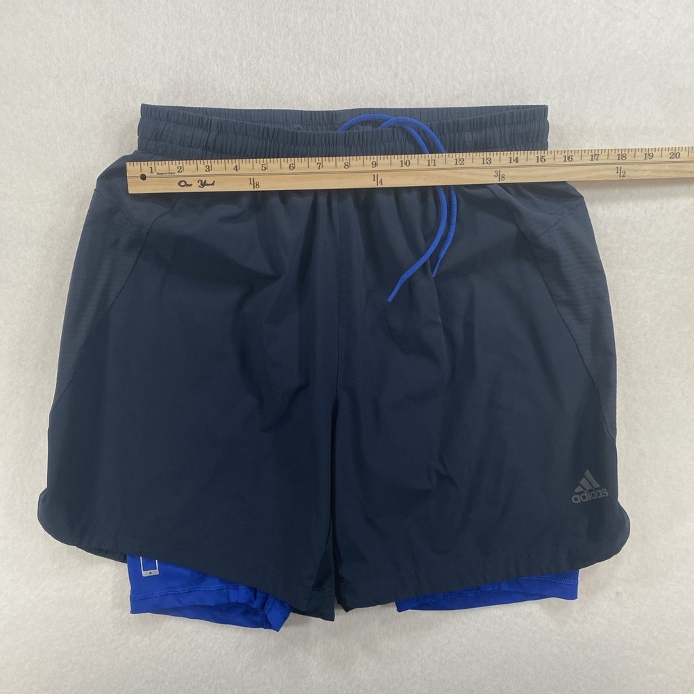 Adidas HIIT Spin 2 In 1 Shorts Gym Sports Legend Ink HR3771 Mens Sz Large S3 - Picture 6 of 7